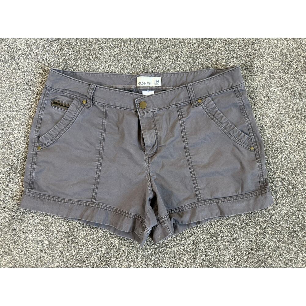 Y2K‎ Old Navy Utility Cargo Shorts Womens 14 Taupe Gray Safari
